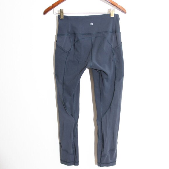 Lululemon All The Right Places High Rise Crop Leggings 23” True Navy Luxtreme 6 - Picture 10 of 12